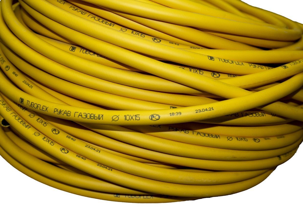 Рукав (шланг) газовый ПВХ10х15 (100м) Tuboflex