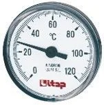Термометр осевое подключение 0-120°C 1/2"X63 (8/88)