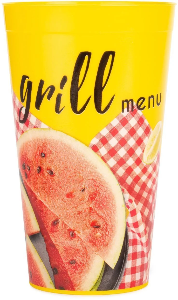 Стакан с декором &quot;GRILL MENU&quot; 0,4л